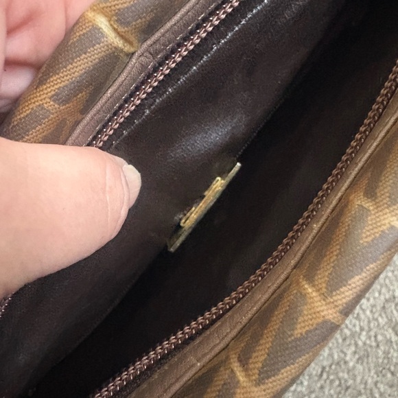 Authentic Valentino pvc leather brown grey shoulder bag - Picture 7 of 12